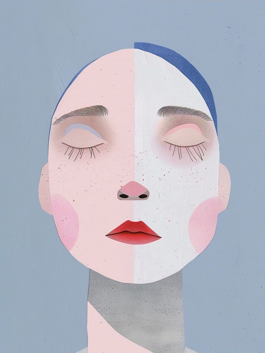 Minimalist Pastel Portrait Study - Image 4