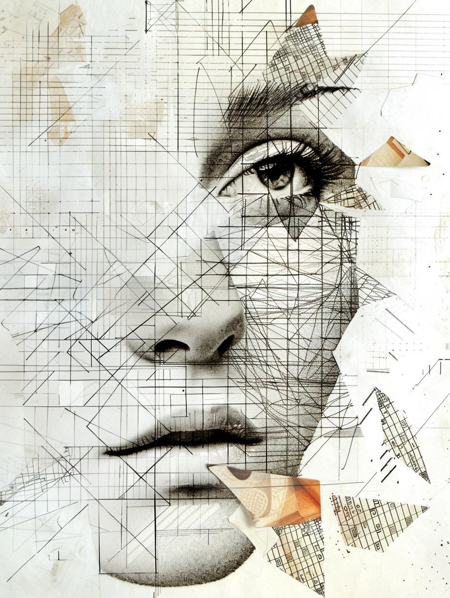 Fragmented Soul Geometric Portrait