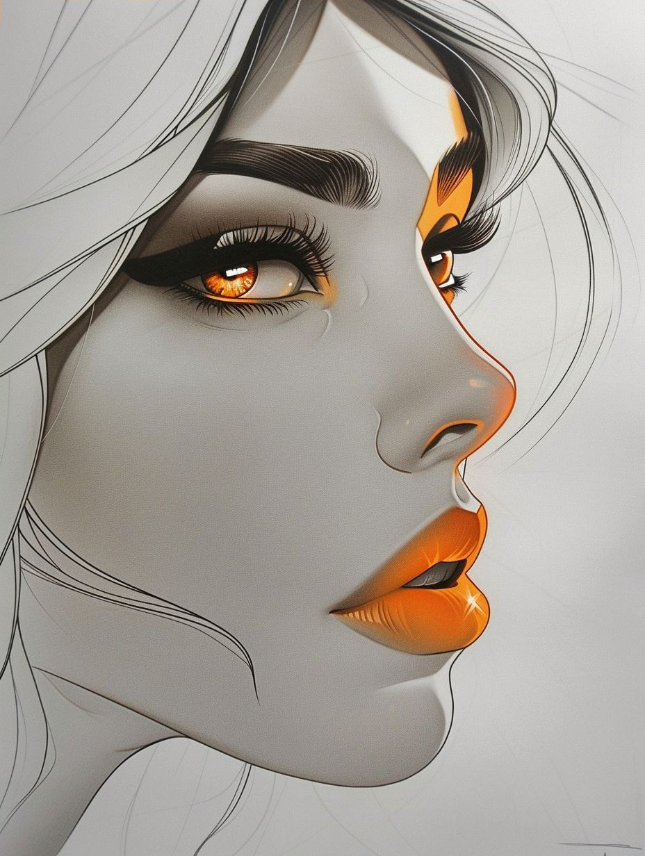 Amber Glow Cybernetic Portraits - Image 4
