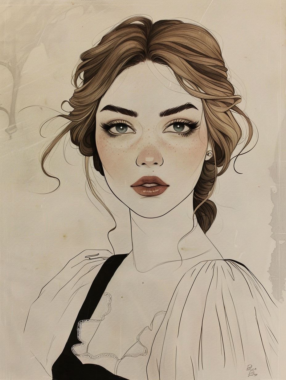 Noir Elegance Sketch - Image 3