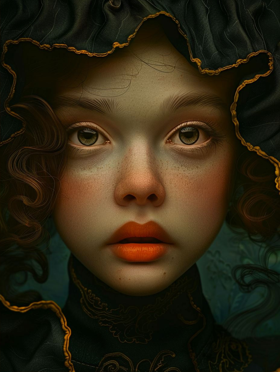 Rustic Elegance in Golden Frame - Image 2