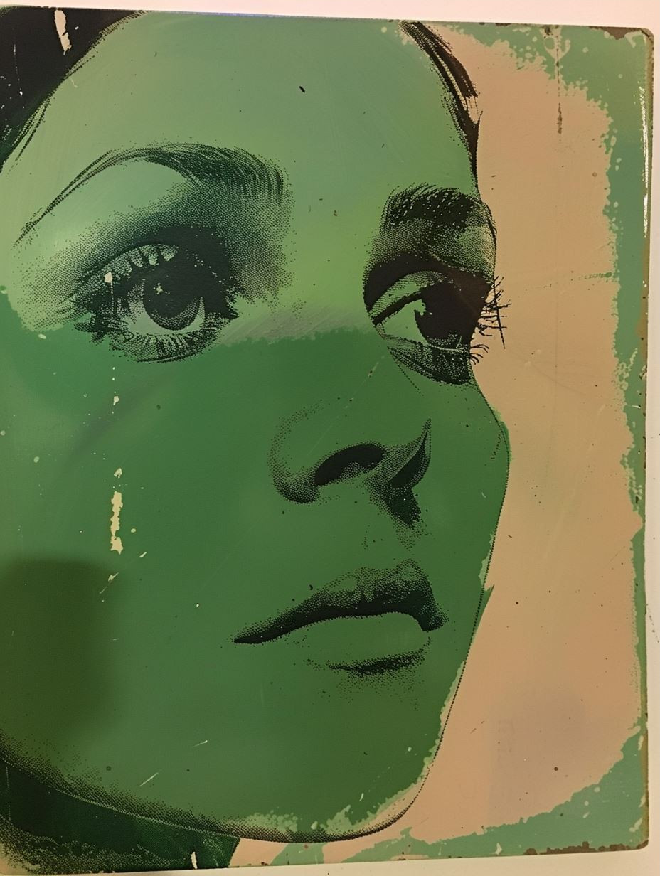Pop Art Portraits in Green and Monochrome - Image 3