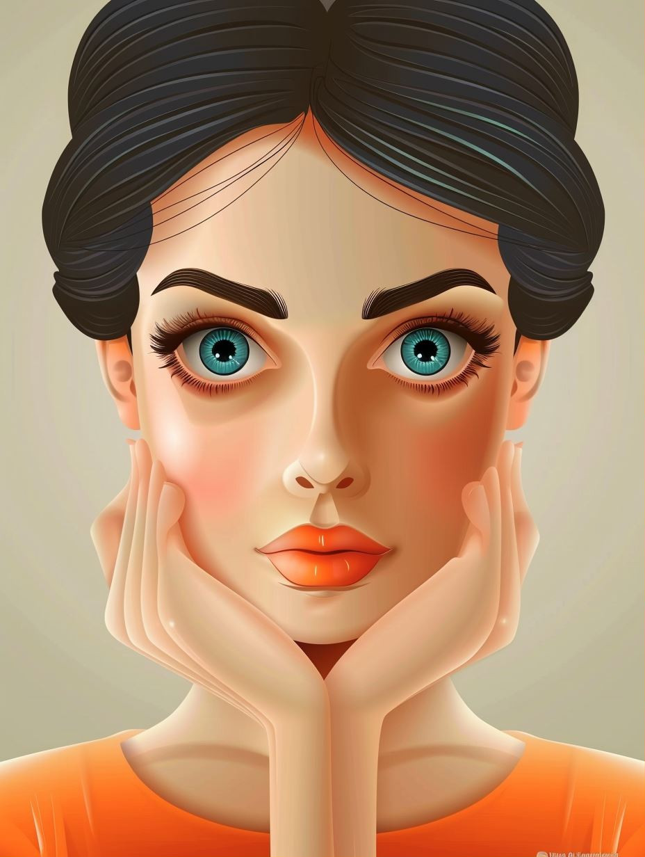 Ethereal Gaze in Digital Silk - Image 1