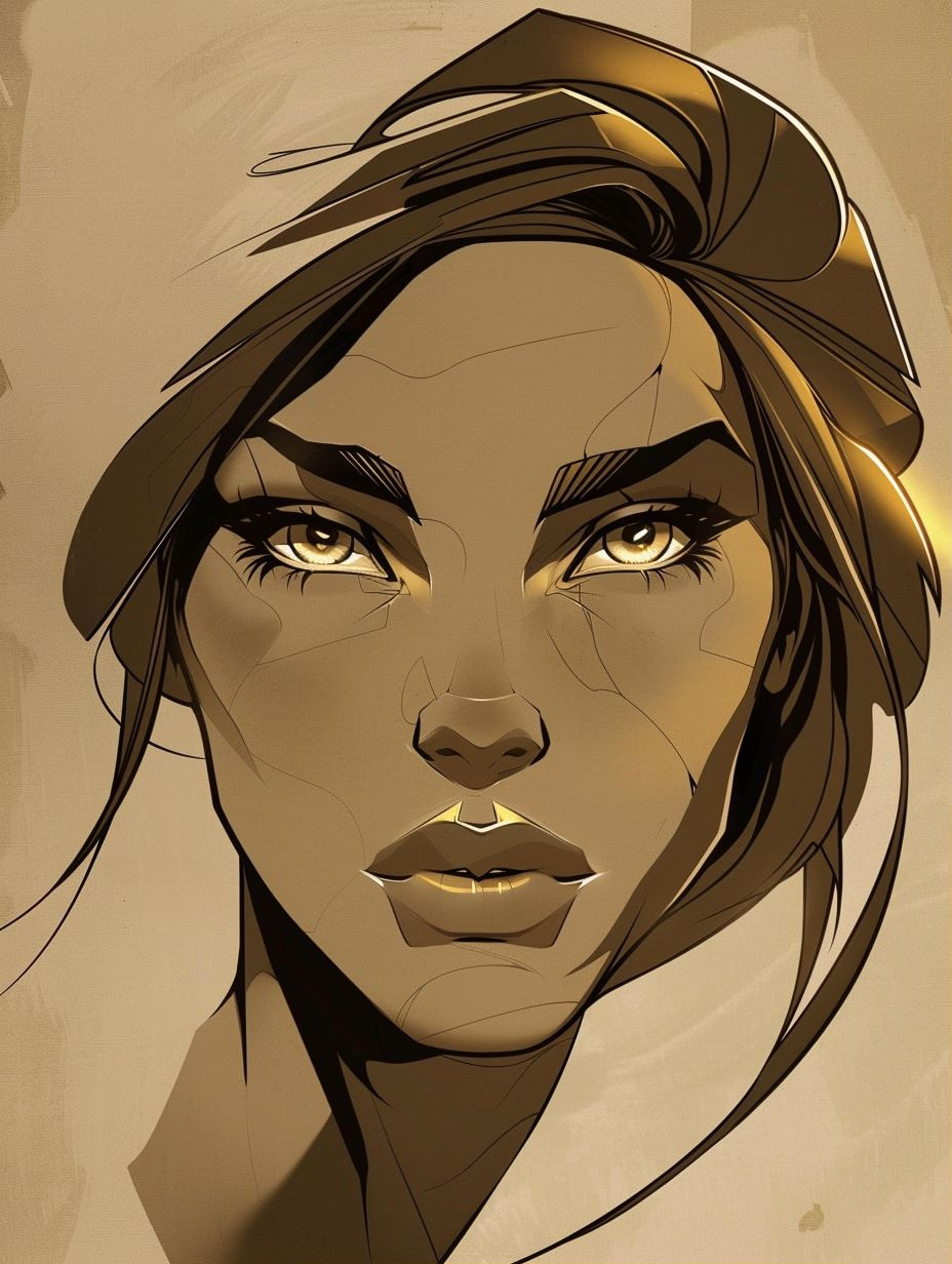Golden Hour Digital Portrait Study - Image 1
