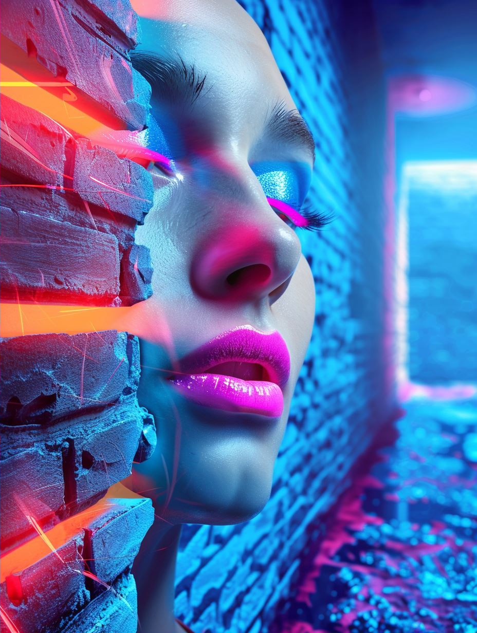 Neon Cyberpunk Portrait Fusion - Image 2