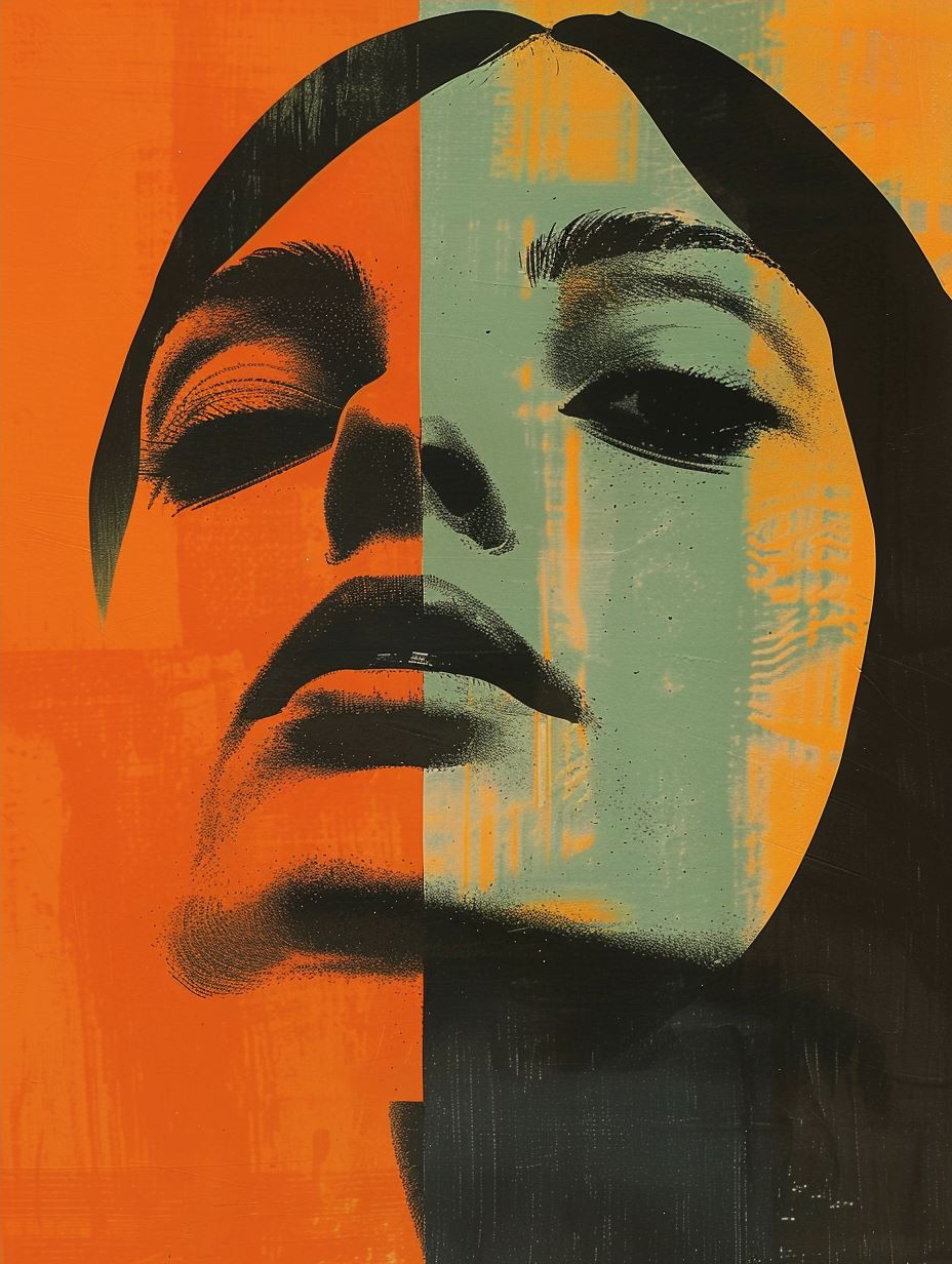 Fragmented Visions in Orange and Teal - Image 4