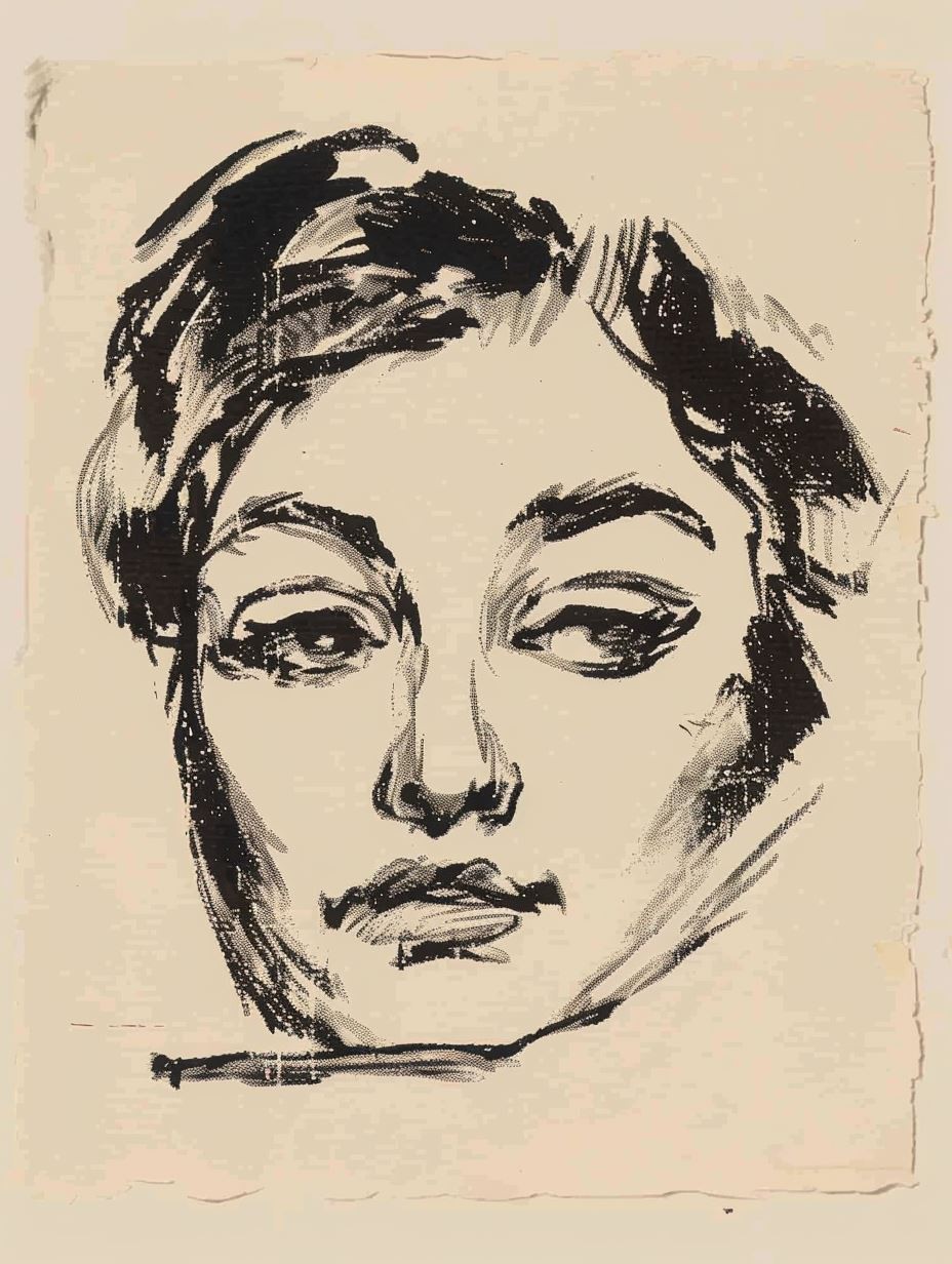 Raw Ink Portrait Study - Image 3