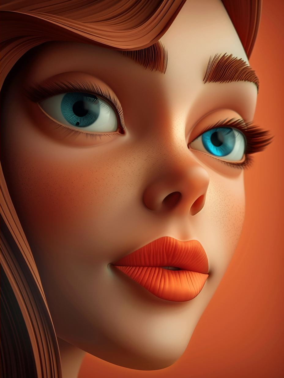 Sun-Kissed Stylized Portrait - Image 2