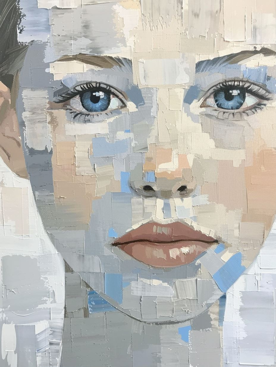 Fragmented Beauty: A Study in Blue - Image 1
