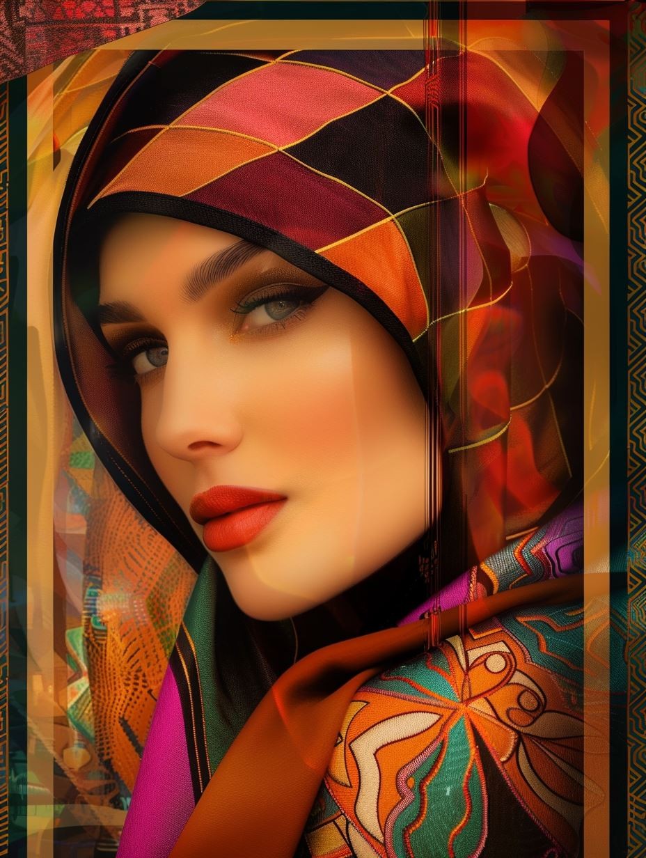 Golden Geometric Ethereal Portrait - Image 4