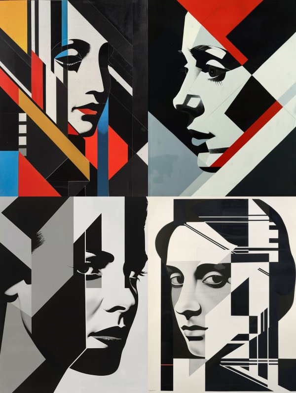 Geometric Fragments of the Female Gaze