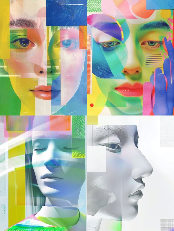 Prismatic Fragments of a Face
