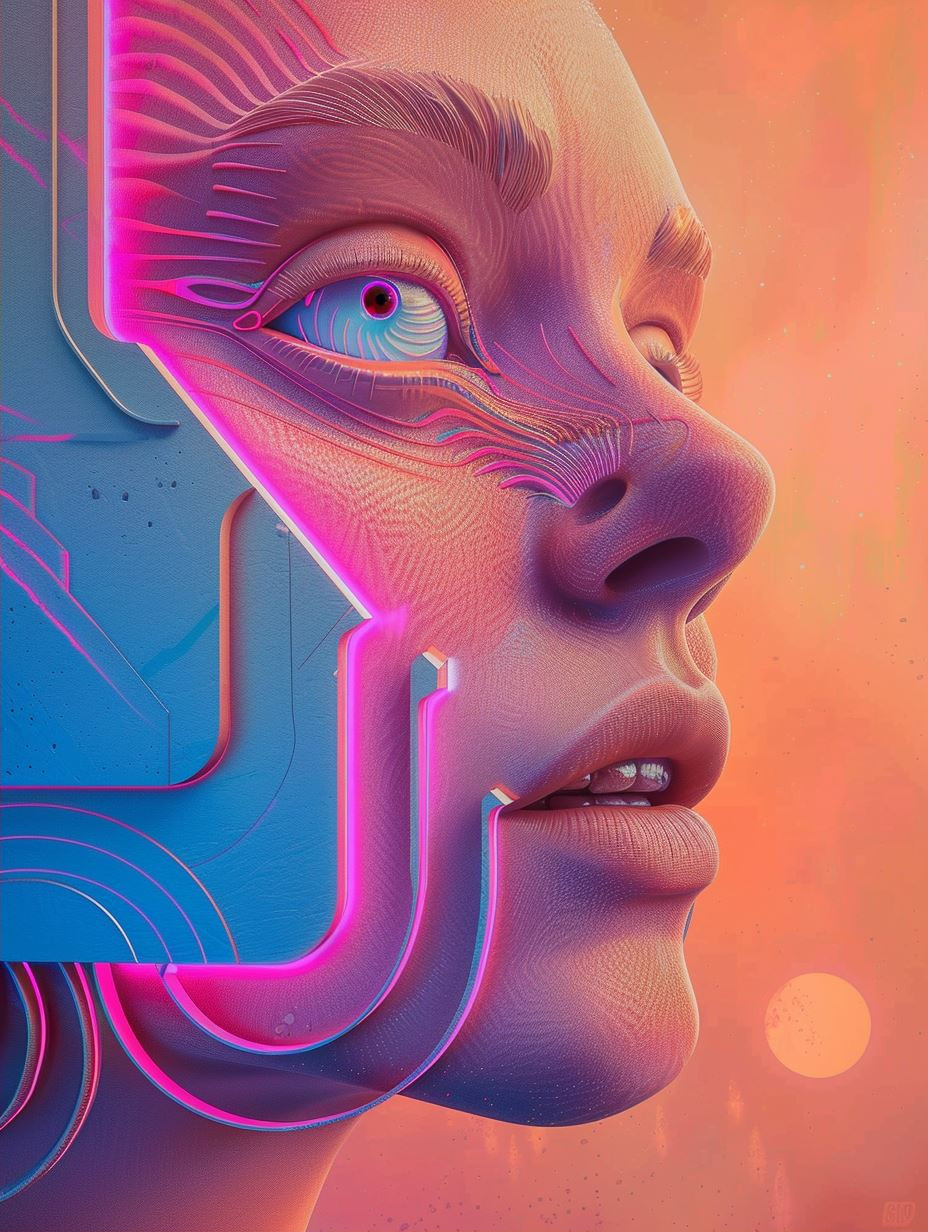 Neon Dreams of Synthetic Souls - Image 2