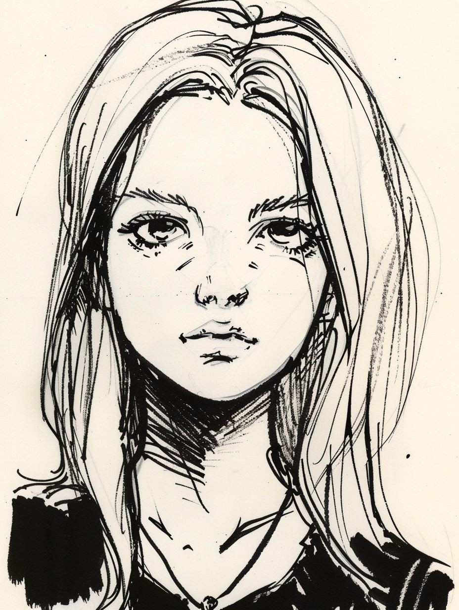 Expressive Ink Portrait Sketches - Image 2