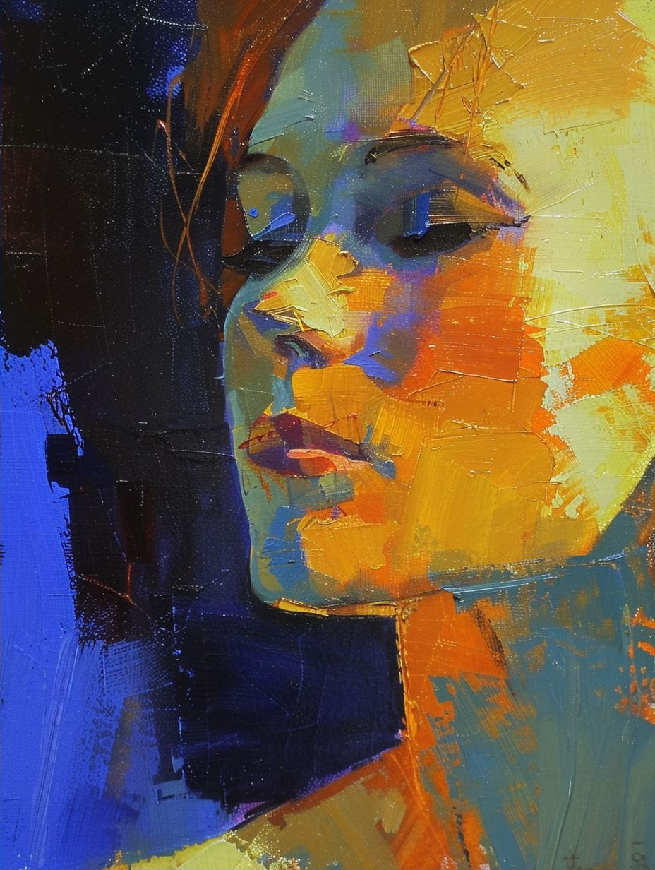 Electric Azure Portrait Study - Image 2