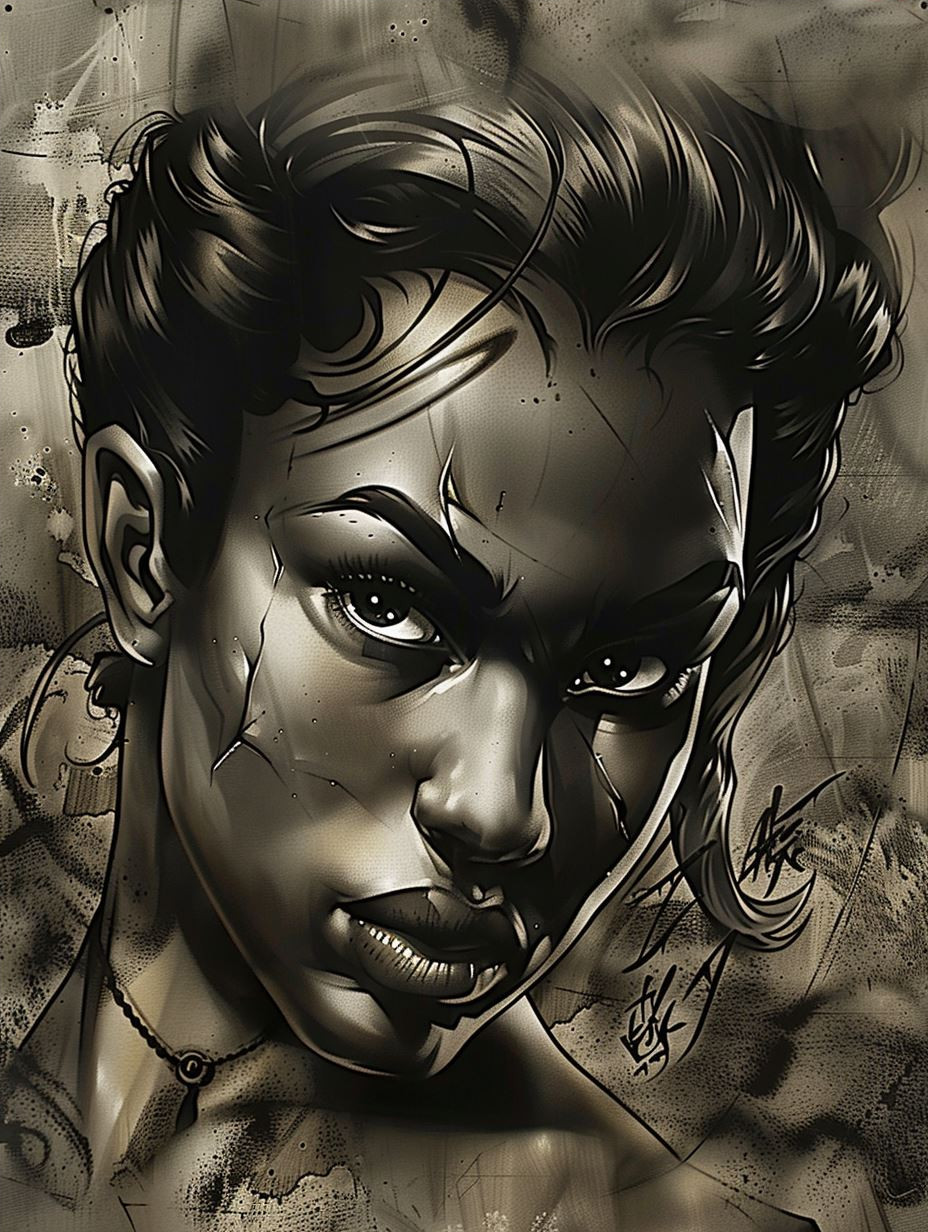 Shadows of Elegance: Digital Portrait Series - Image 4