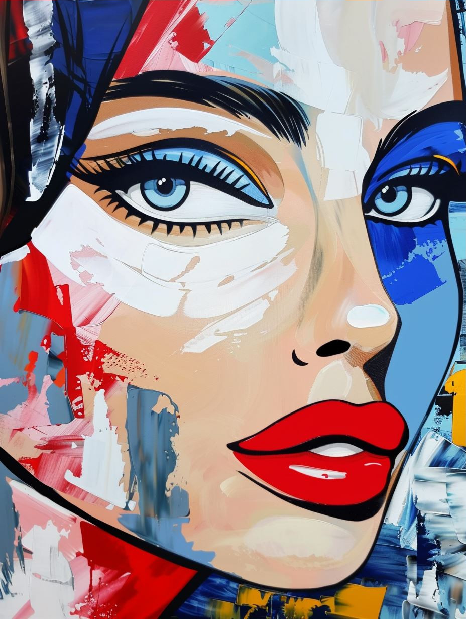 Abstract Fragmented Portrait Art - Image 3
