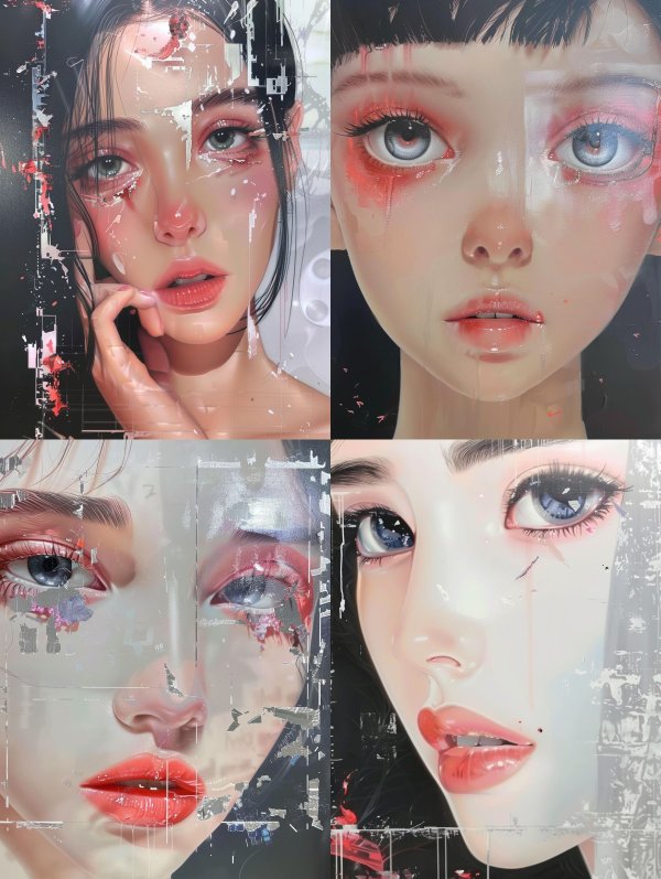 Fragmented Ethereal Digital Portraits
