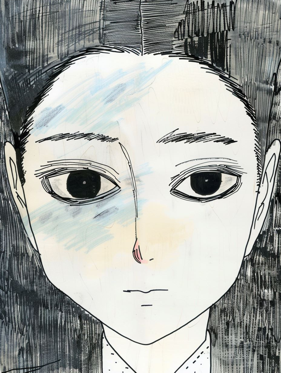 Melancholic Ink Sketch Portraits - Image 3
