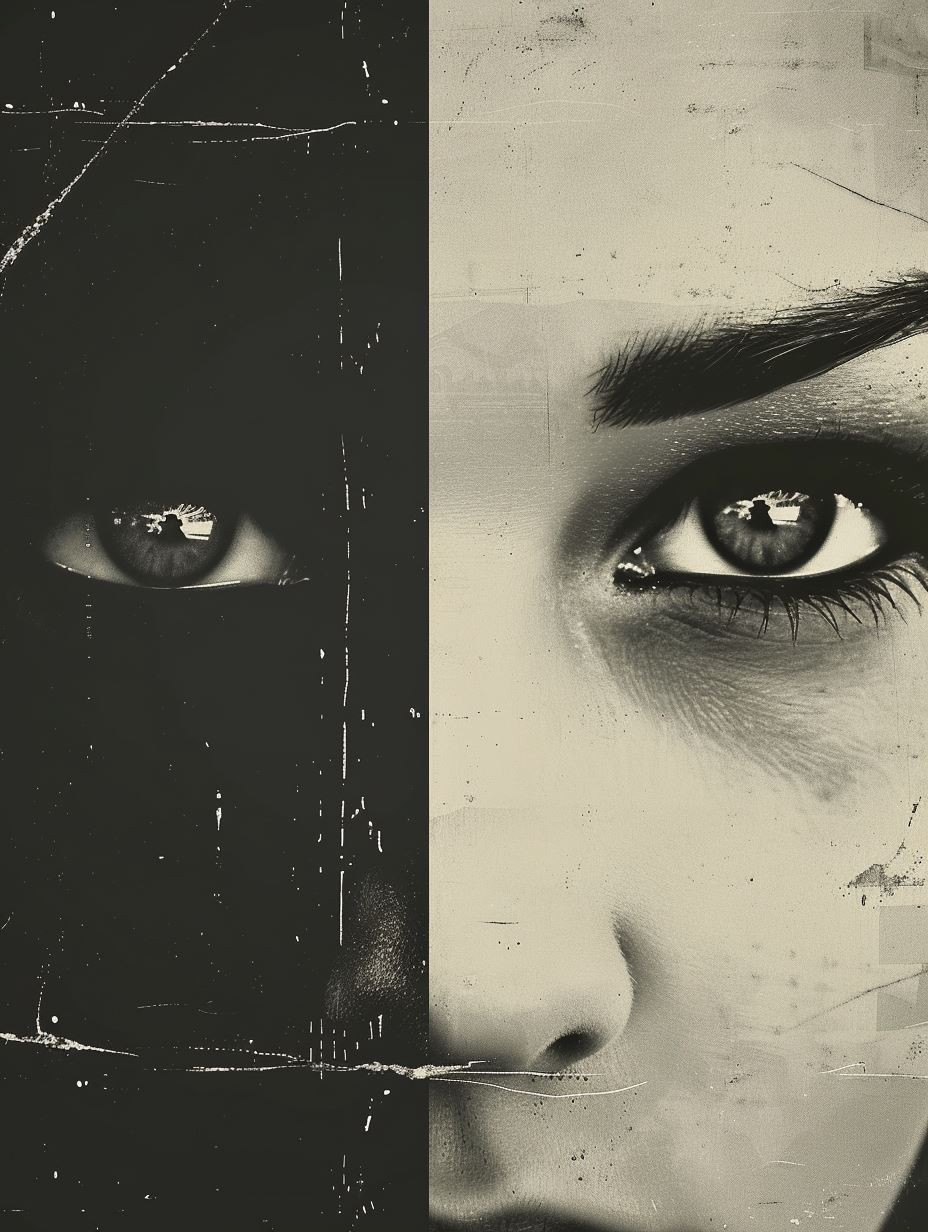 Fragmented Noir Beauty Portrait - Image 2
