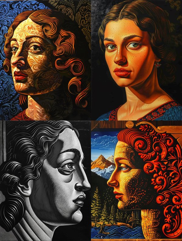 Classical Portraits in Artistic Fusion