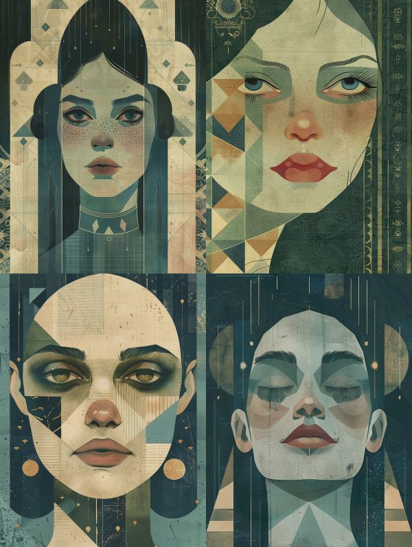 Geometric Ethereal Portrait Study