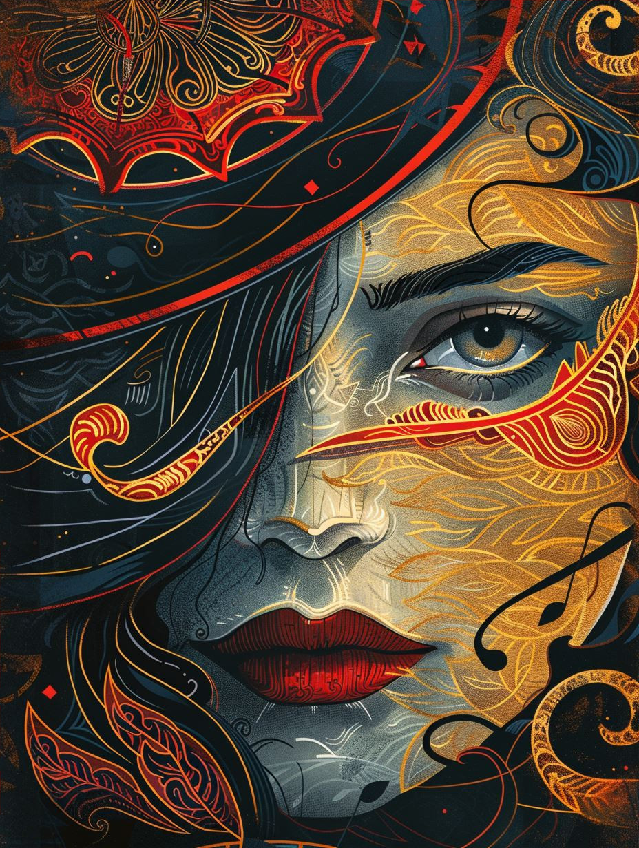 Gilded Mysticism and Ethereal Portraits - Image 4