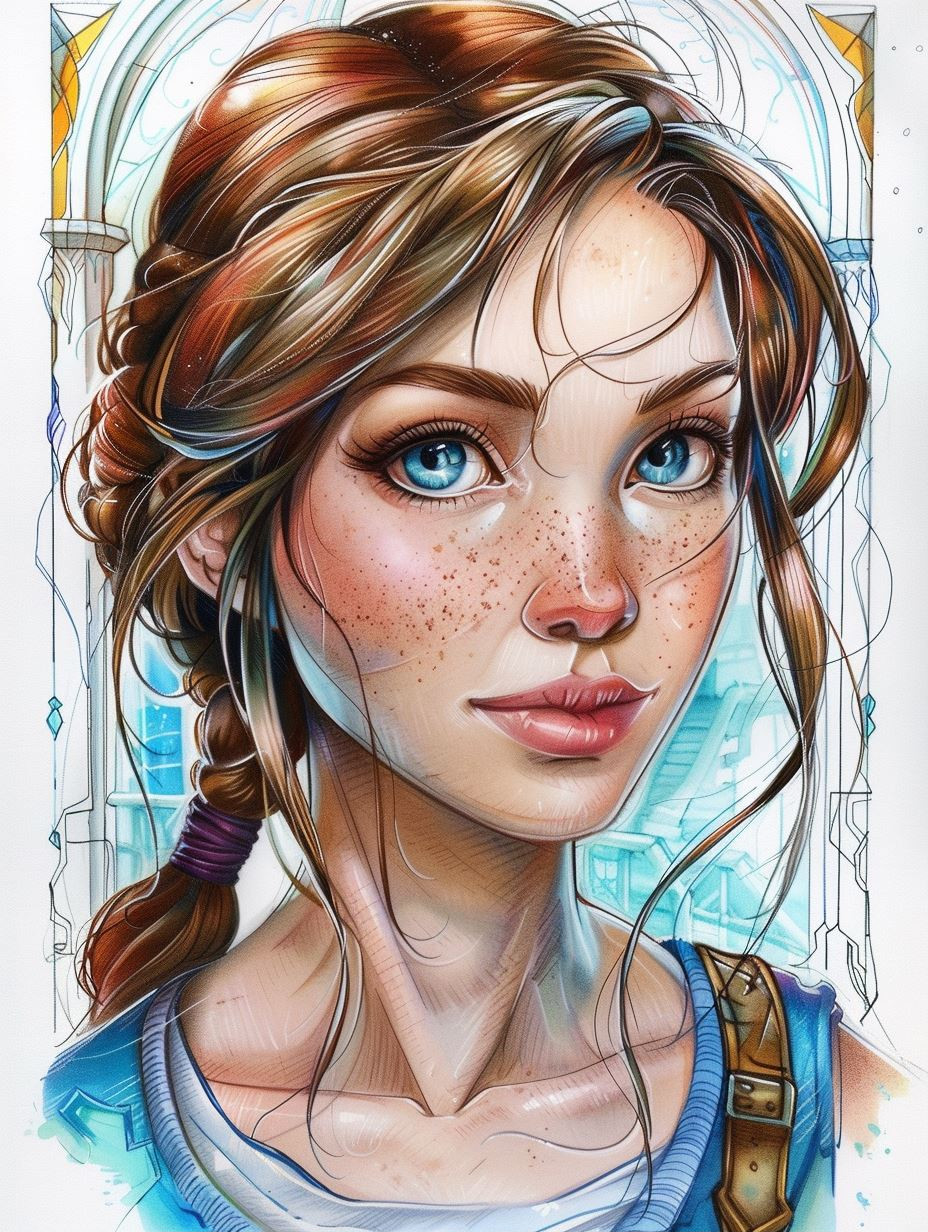 Ethereal Portraits of Azure Spirits - Image 1