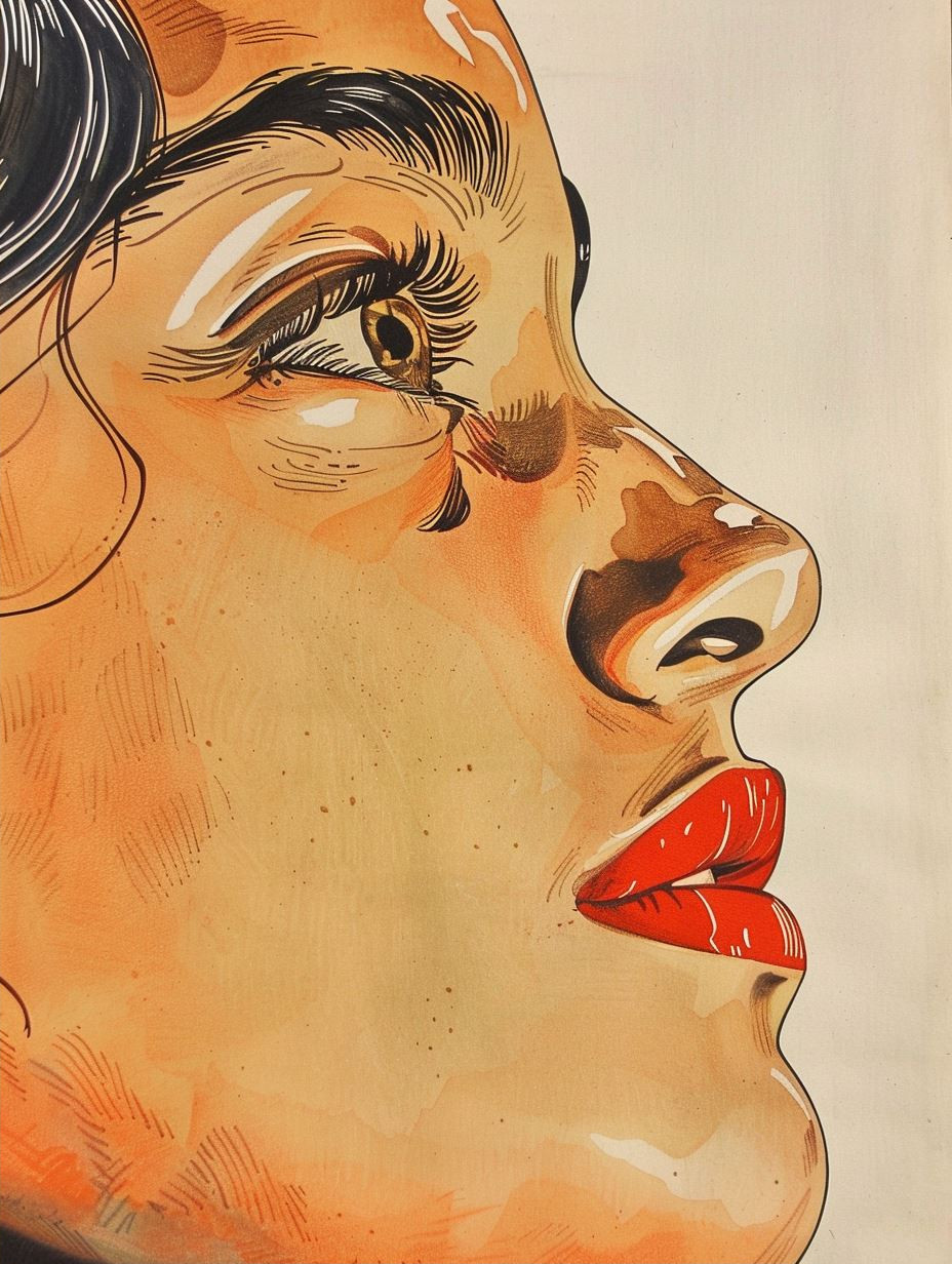 Vintage Comic Portrait Study - Image 2