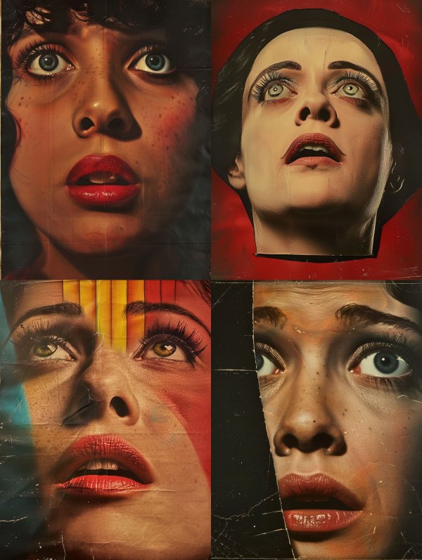Dramatic Cinematic Gaze Collage
