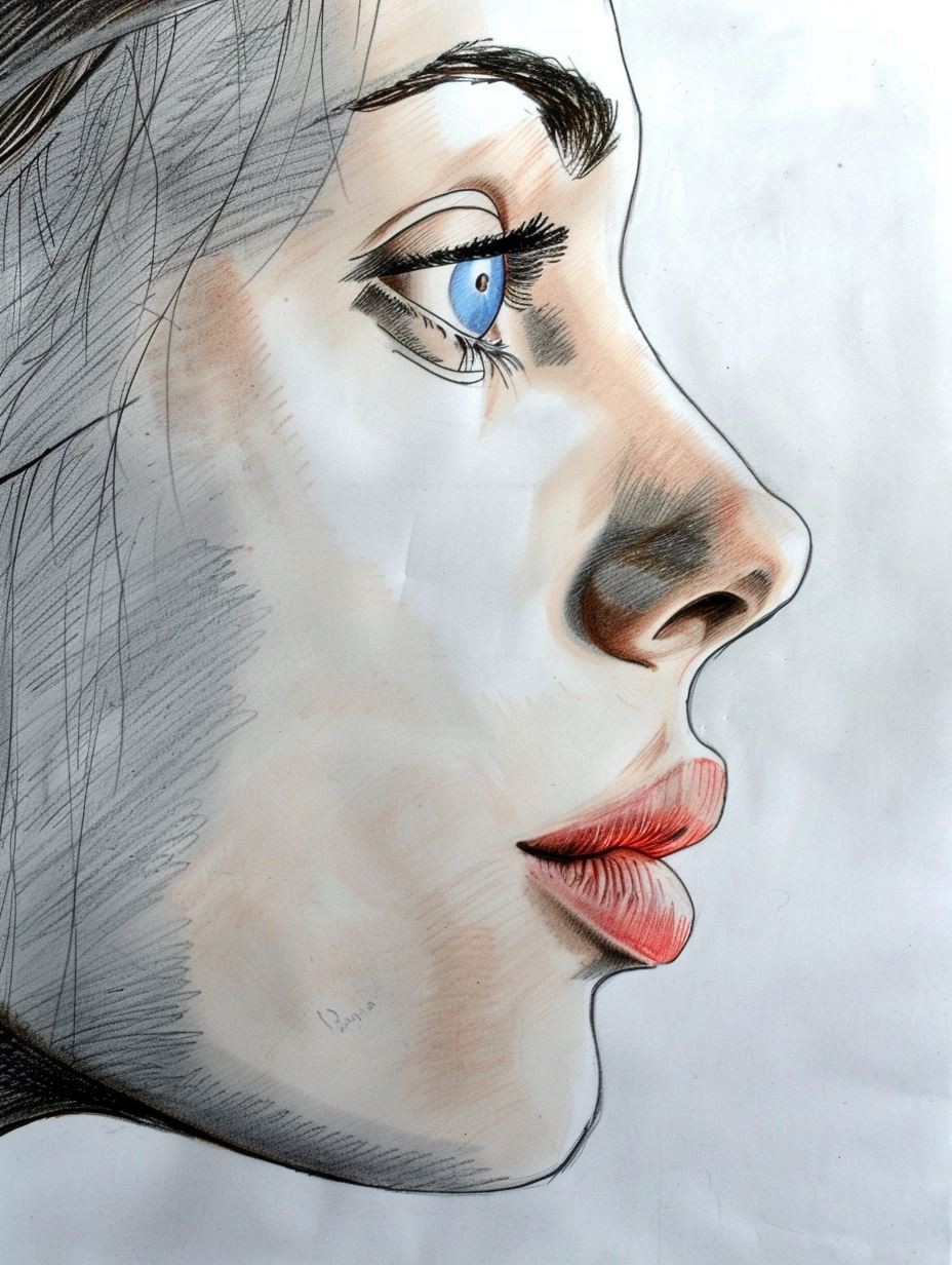 Ethereal Gaze in Charcoal Tones - Image 2