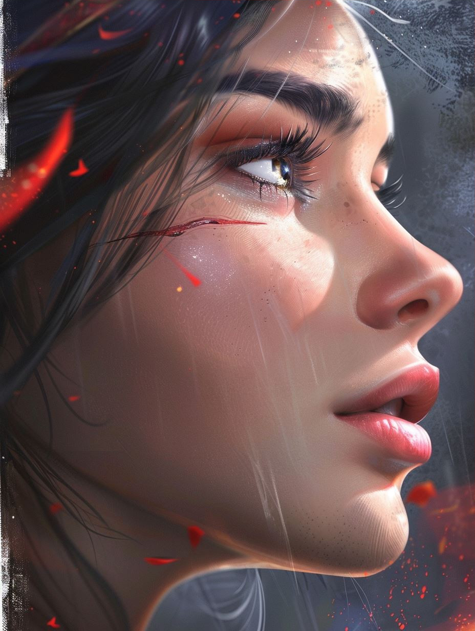 Crimson Passion Portrait - Image 3