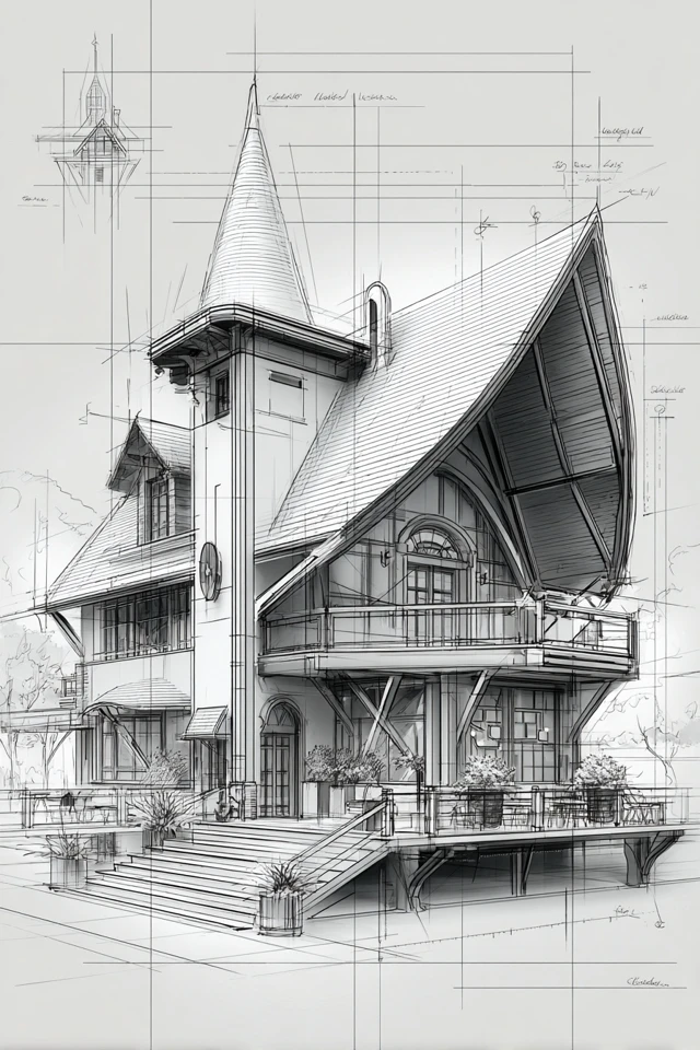 Architectural Pencil Study - Image 6