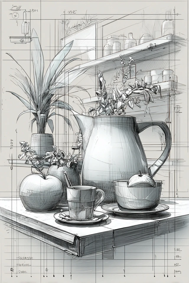 Architectural Pencil Study - Image 3