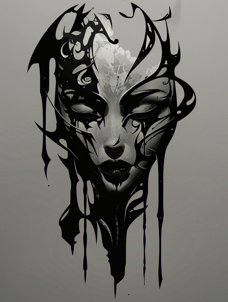 Dark Gothic Ornamental Portrait - Image 4