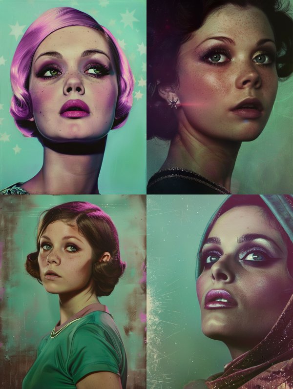 Vintage Cinematic Pastel Portraits