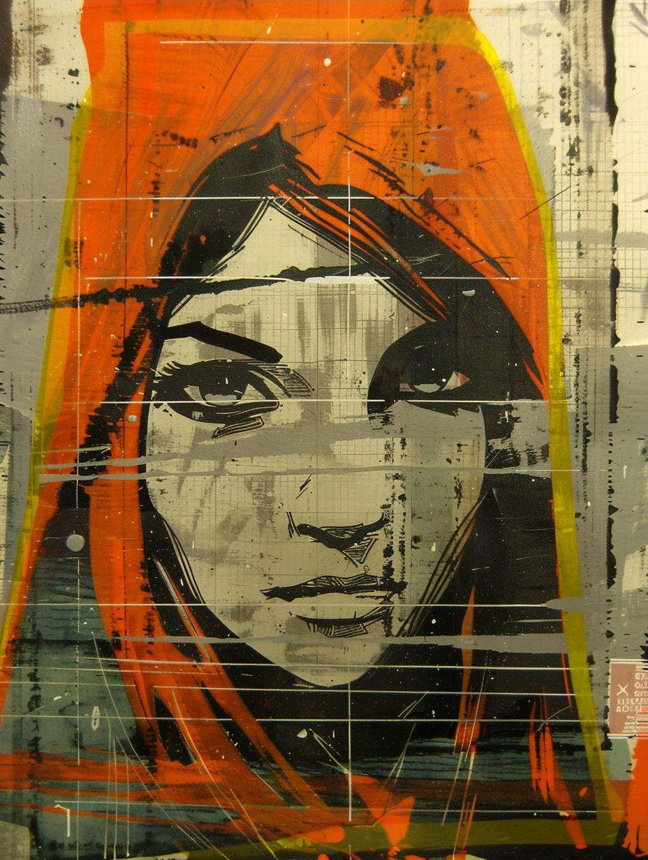 Cybernetic Glitch Portrait Art - Image 3
