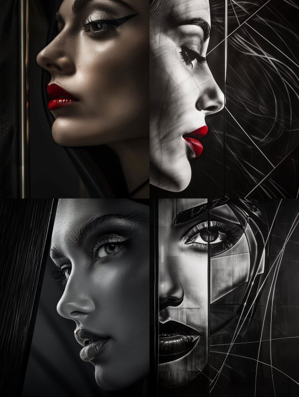Crimson Elegance in Shadow