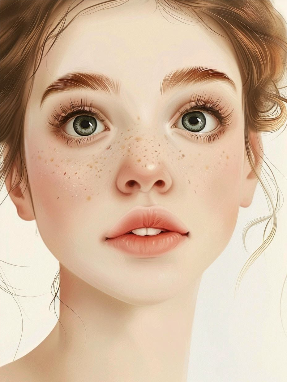 Ethereal Beauty: A Study of Freckled Portraits - Image 4