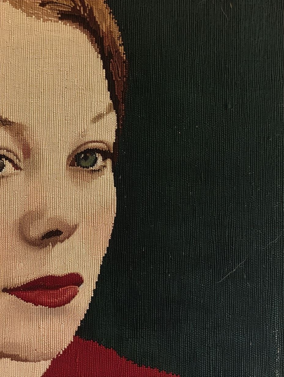 Vintage Textile Portrait Study - Image 3