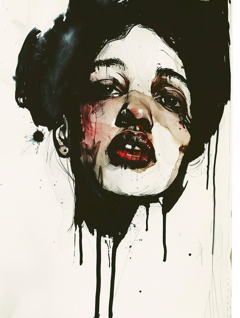 Melancholic Portraits in Dark Ink - Image 4