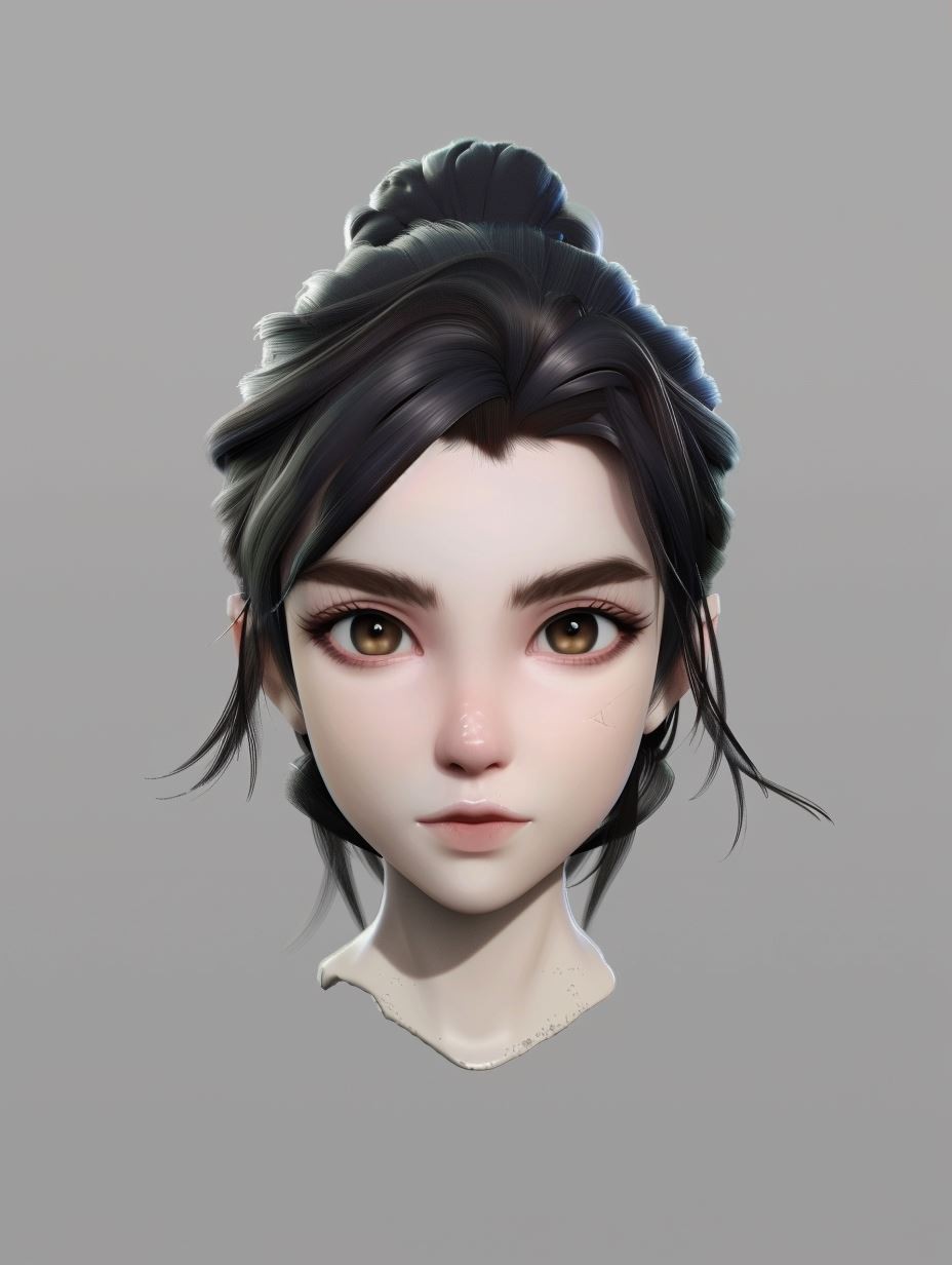 Ethereal Dark Anime Portrait - Image 3