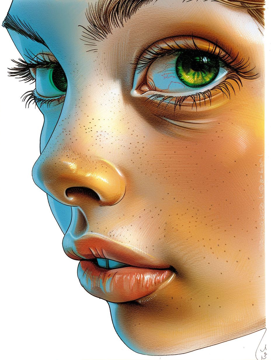 Vibrant Digital Portraits of Freckled Faces - Image 2