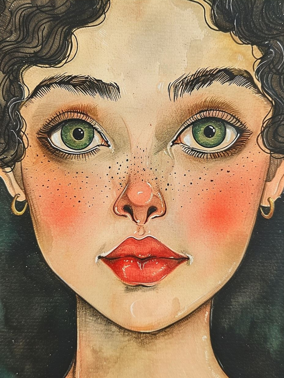 Ethereal Gazes in Watercolor - Image 3