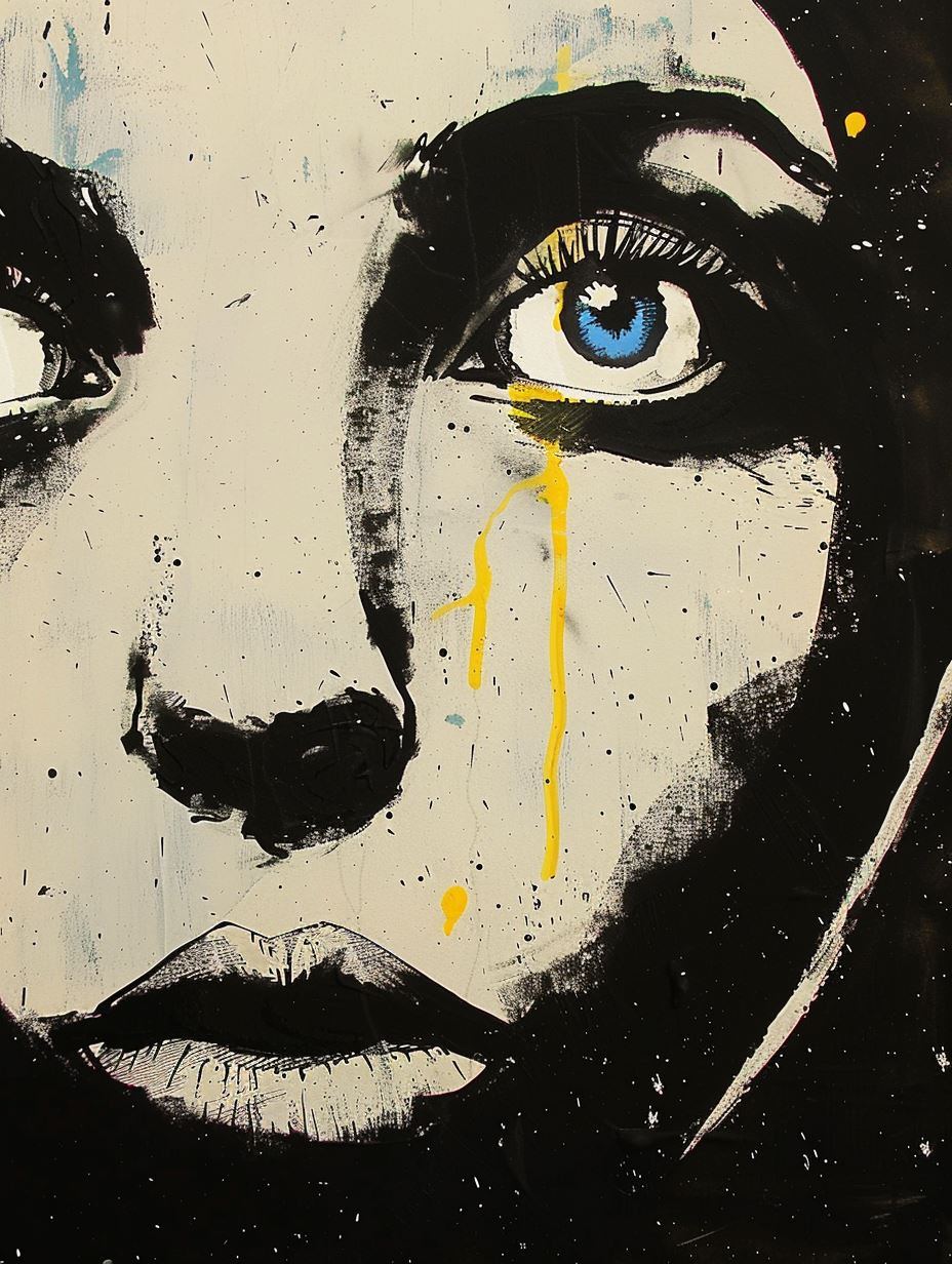 Melancholy in Ink and Gold - Image 1