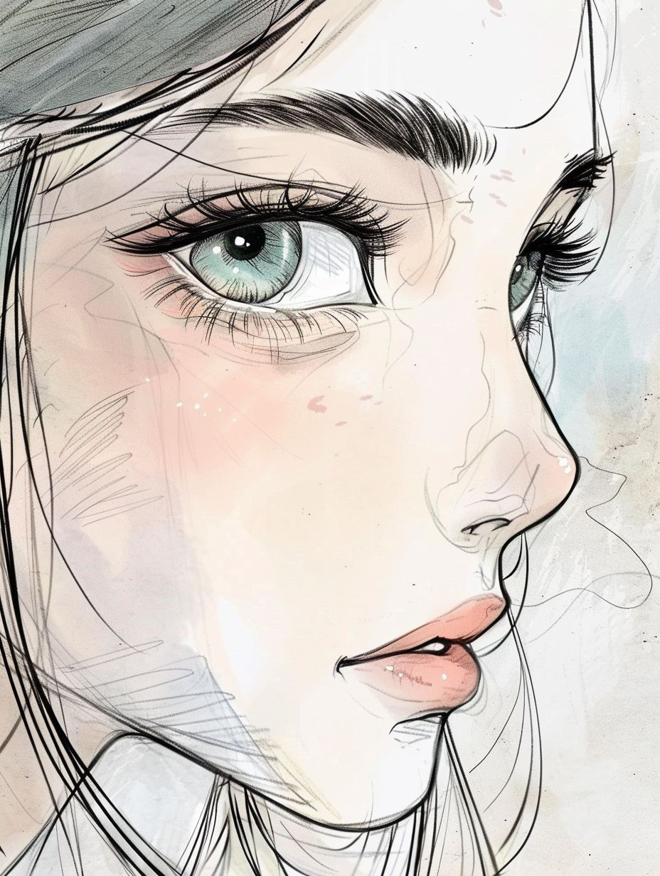 Ethereal Gazes: Digital Portrait Studies - Image 4