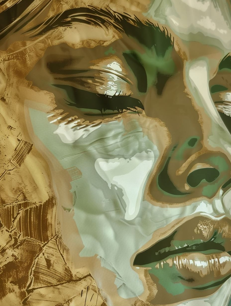 Ethereal Gilded Portraiture Study - Image 1