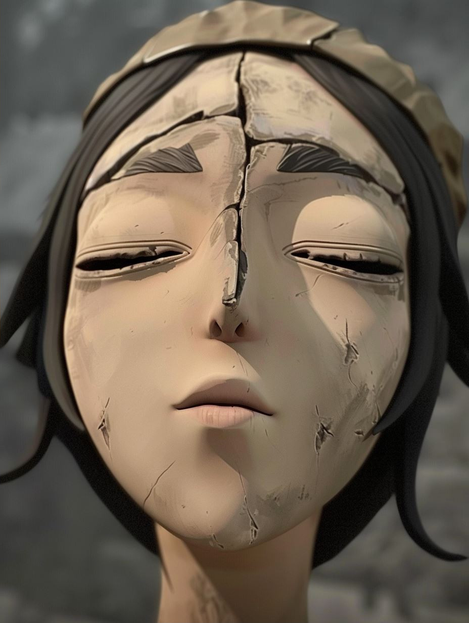 Fragmented Porcelain Soul Portraits - Image 2