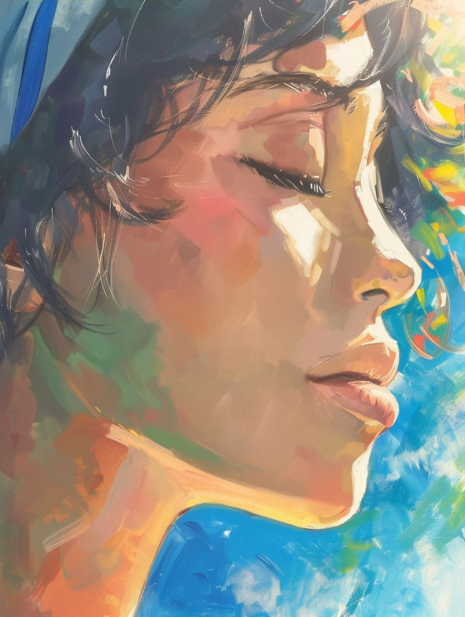 Ethereal Gaze of Sunlit Youth - Image 4