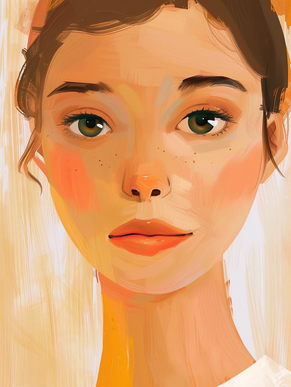 Sun-Drenched Digital Oil Portrait - Image 3